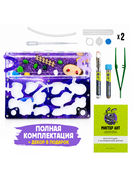 Муравьиная ферма Медиум "Космос" (ПОЛНЫЙ КОМПЛЕКТ)